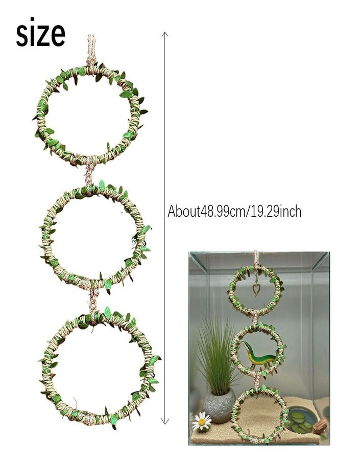luchike 1 Pack Snake Climbing Rings for Ball Python Snake Enrichment Rings Ball Python Tank Accessories Chameleon Cage Accessories for Lizard Bearded Dragon Terrarium Gecko Reptiles - Image 4
